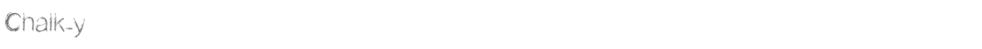 Sample characters Chalk-y Font